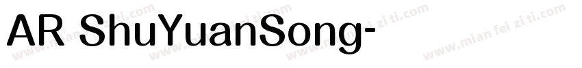 AR ShuYuanSong字体转换